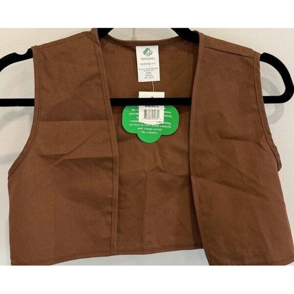 Girl Scouts Brown Vest Brownie New Made in USA 01461 Small